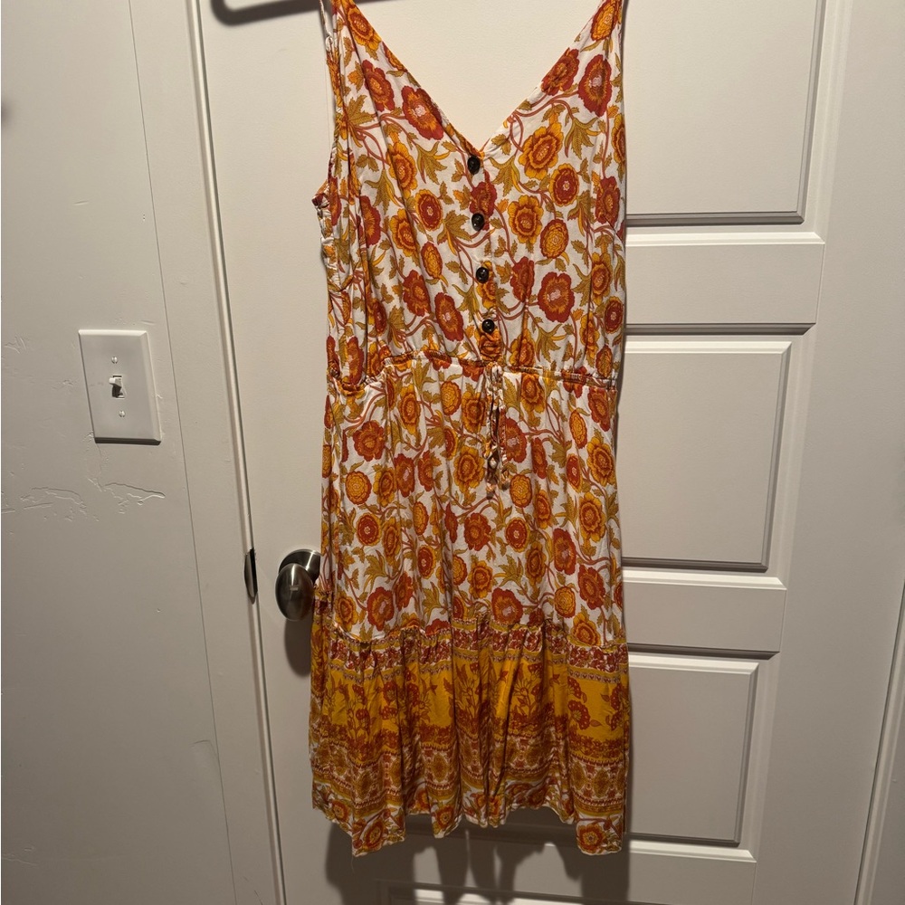 Floral Sundress with Button Detail